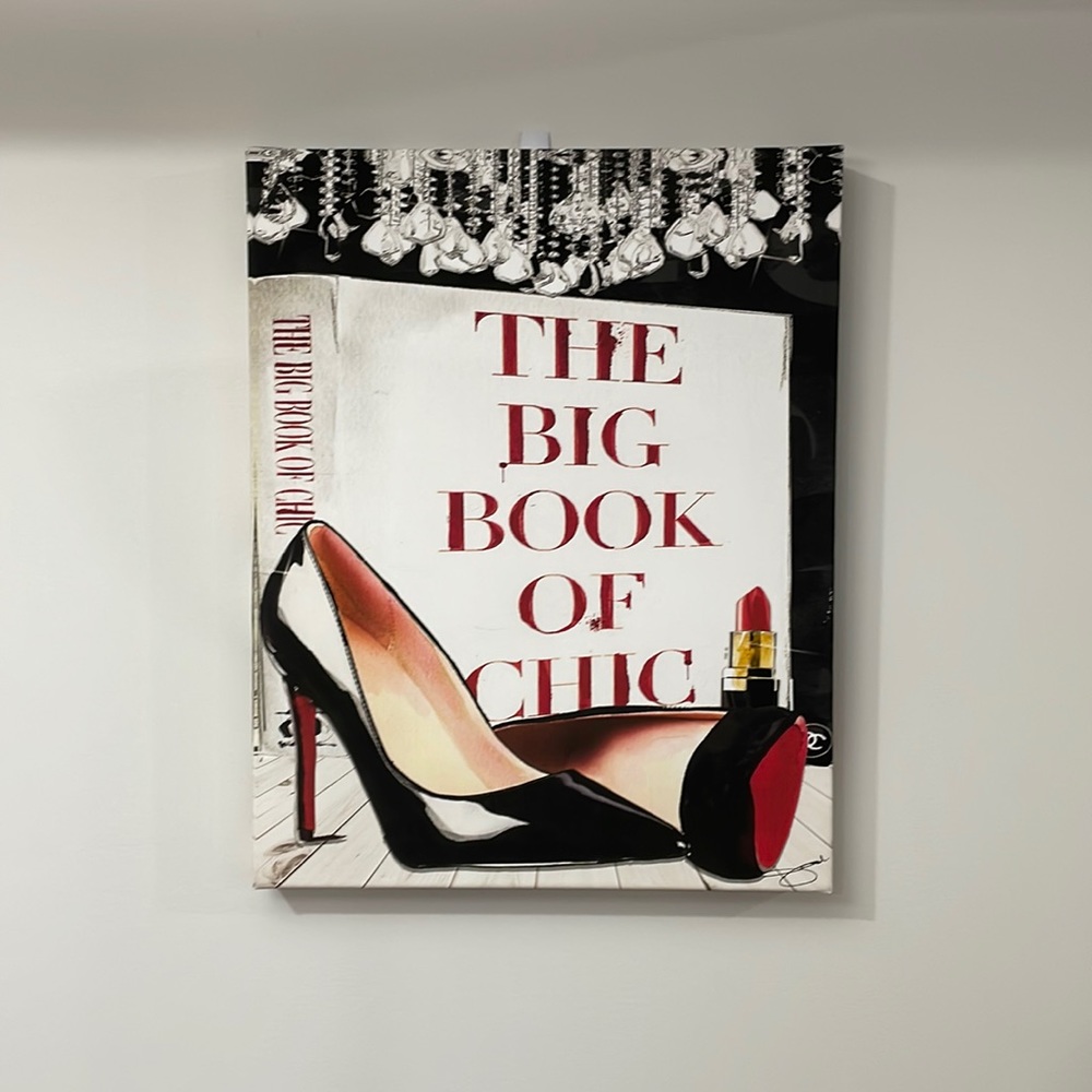 Louboutin inspired fashion canvas wrap art